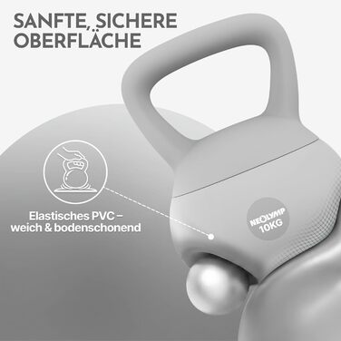NEOLYMP Soft Kettlebell: М'яка гантеля для фітнесу з регулюванням ваги 2-12 кг. Безшумна, з амортизацією, з ергономічною ручкою. Ідеальна для дому.