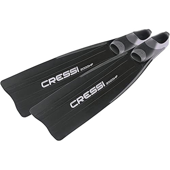 Ласти Cressi Gara 2000 HF чорні 42/43 для апное та фрідайвінгу, високопродуктивні