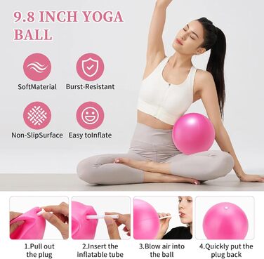 Набір для пілатесу на 10 частин: все необхідне для дому та занять на вулиці. Включає фітбол, кільце, стрічку та сумку для перенесення.