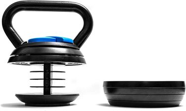 BRAINGAIN Smart Kettlebell регульована 3-18 кг, 7-в-1 | 7 рівнів ваги (3, 5.5, 8, 11, 13.5, 16, 18 кг) | Для домашніх тренувань, компактний дизайн