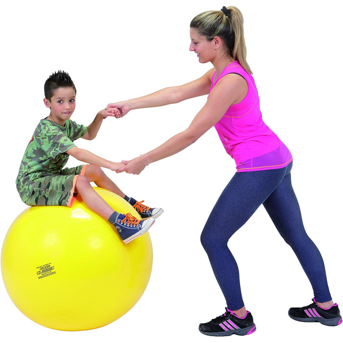 Гімнастичний м'яч GYMNIC 75 см, фітнесбол для йоги та офісу, жовтий