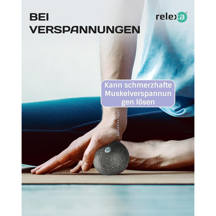 Релаксаційний масажний набір Relexa Starter Set Comfort чорний, 5 предметів: ролик для масажу, фасціальні ролики та м'ячі для зняття напруги і болю, для всіх м'язів, універсальний, з eBook