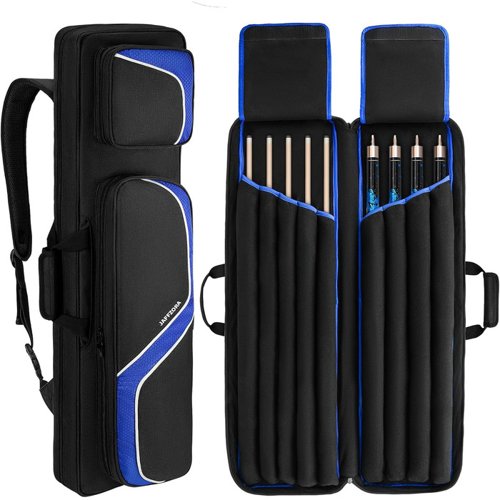 Сумка для більярду Biardqueue на 4 кия та 5 куль, чорна, велика