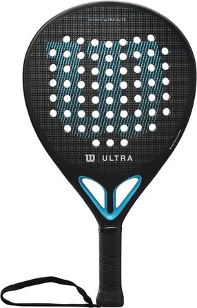 Падель ракетка Wilson Ultra Elite V2, скловолокно/EVA, 361 г, чорна/синя