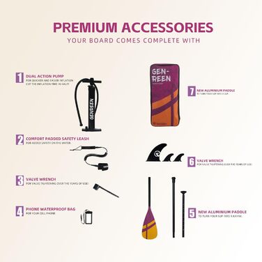 Надувне SUP-борд Monstera Violet 335x86 см для всіх рівнів підготовки з аксесуарами