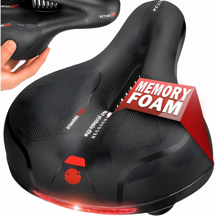 Велосипедне сідло Retoo: гелеве, широке, м'яке, комфортне, дихаюче, амортизуюче, ергономічне з водонепроникним чохлом