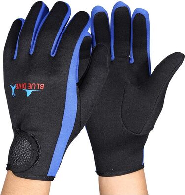 Рукавички для дайвінгу VGEBY з неопрену: для снорклінгу, каякінгу, серфінгу та водного спорту (синій, чорний, M)