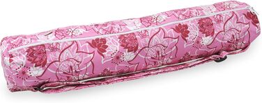 Сумка для йоги Yogistar Yogibag Basic з бавовни, 65 см, арт-колекція, блискавка, рожево-червона Lotus