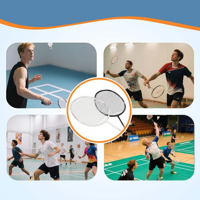 Набір для бадмінтону 4U з двома ракетками 80г, включає сумку, для тренувань та розваг
