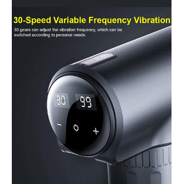 Масажер Lefity з 30 швидкостями та 6 насадками: для шиї, плечей, спини. USB-C зарядка. Зелений/Темно-сірий