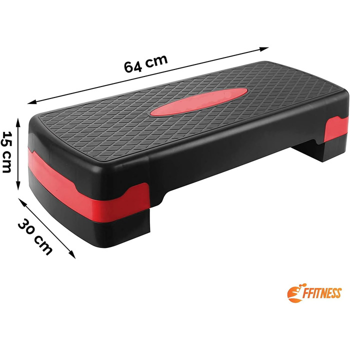 Мультифункціональний степ-платформа для аеробіки та фітнесу FFITNESS, регульована висота, 2 рівня, нековзка поверхня