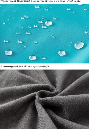 Жіноча водонепроникна куртка-вітровка Softshell для походів та аутдору з капюшоном, синя, розмір M