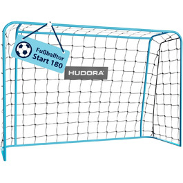 Футбольні ворота HUDORA Start 180x120x60 см для дітей і дорослих, міцні вуличні ворота для саду з кліковою системою, для тренувань та відпочинку