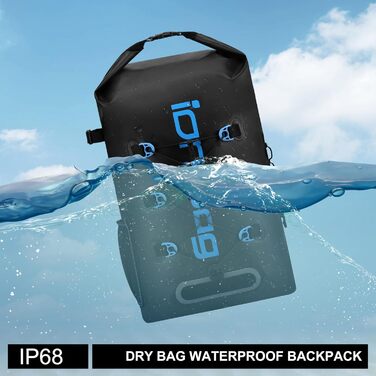 Водонепроникний рюкзак IDRYBAG для жінок та чоловіків, 40 л, для каякінгу та водних видів спорту (Блакитний)