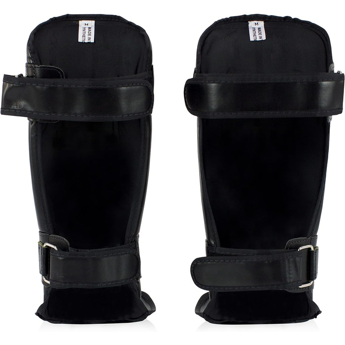 Захисні щитки для гомілки Fairtex SP3 для муай-тай та ММА, чоловічі, жіночі, дитячі, чорні, розмір L, легкі та міцні, для тренувань
