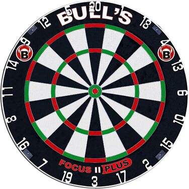 Дротики для дартсу BULL'S Focus II Plus, професійна мішень
