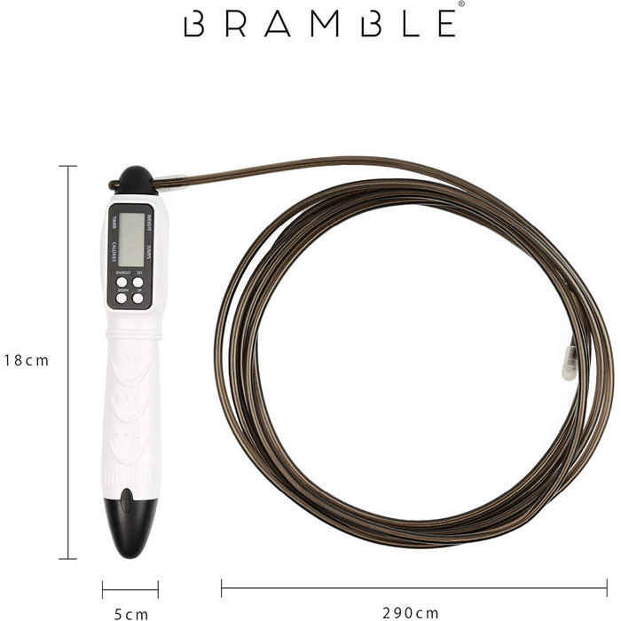 Скакалки Bramble 2 шт. з лічильником, цифровим дисплеєм та підрахунком калорій, швидкісні фітнес-скакалки з підшипниками для чоловіків і жінок
