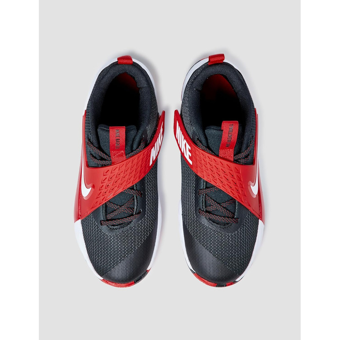 Кросівки баскетбольні Nike Team Hustle D 12 для дітей та дорослих, чорно-білі, червоні, 39 EU