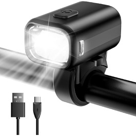 LED фара на велосипед з USB зарядкою, 1000mAh, StVZO, водонепроникна IPX5, для шосе, MTB, Ebike