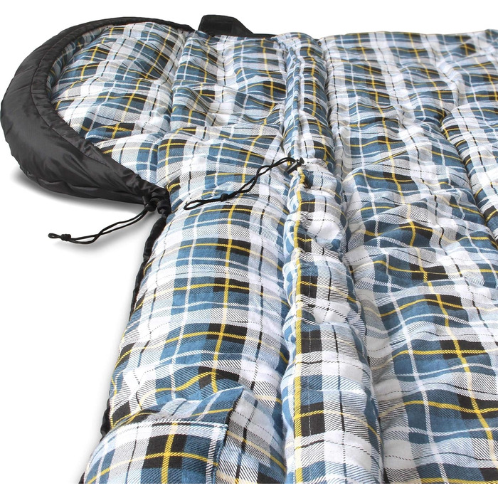 Сплячий мішок Normani Antarctica 4-в-1 для екстремальних умов, 220x90 см, Nylon Rip-Stop, Hollow Fiber 500+250 г/м², темно-чорний, лівий