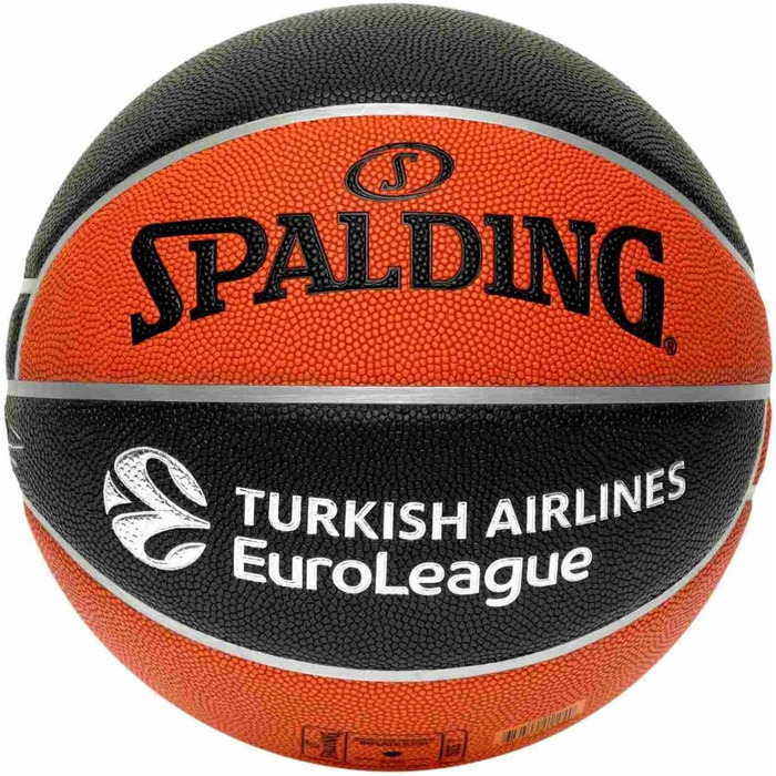 Баскетбольний м'яч Spalding 77101Z, розмір 7, чорний/помаранчевий