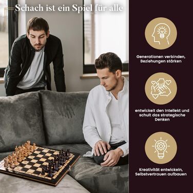 Набір для турнірного шахів №3 | Master Of Chess | Шаховий набір з дерева, преміум-якість, 35 см | Класичний набір Staunton та шахове поле з фігурами для дорослих та дітей (2 в 1, вишня, 35x35 см)