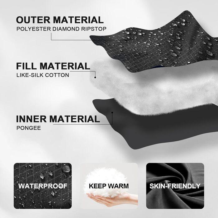 Спальний мішок Mumienschlafsack для дорослих, 3-4 сезони, комфортна температура 10°C, легкий, водонепроникний, для кемпінгу, трекінгу та подорожей