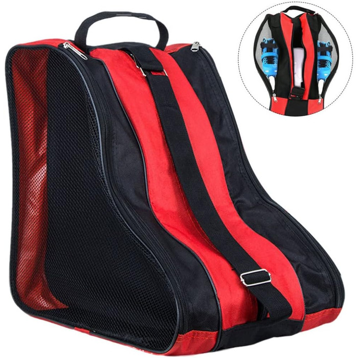 Сумка для роликів з Oxford тканини, міцна, для дорослих та дітей (червона)