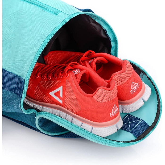 Спортивна сумка Meteor 25L для дітей та дорослих: пляжна, для тренувань, подорожей, школи (блакитний/м'ятний)