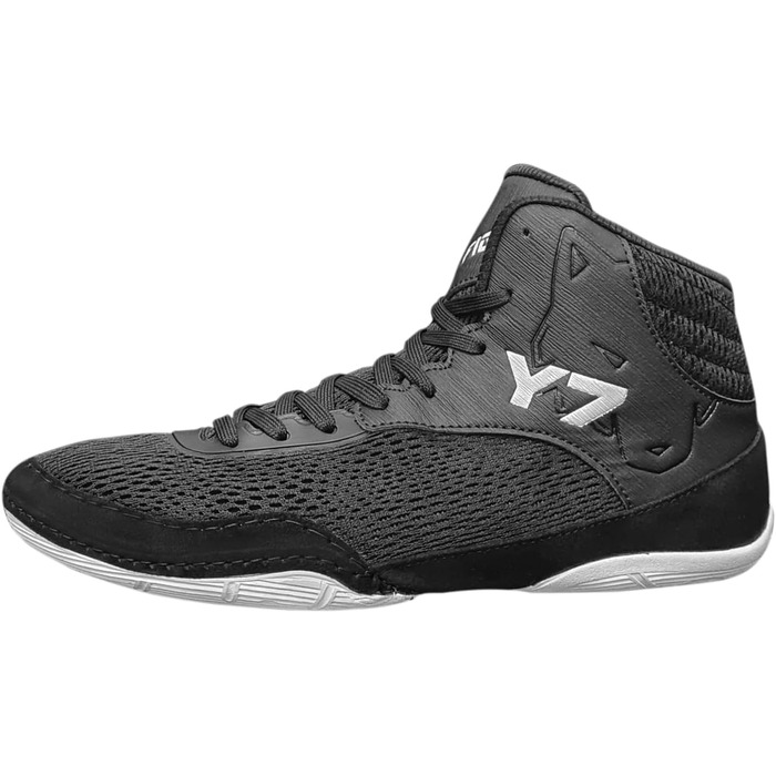 FOX-FIGHT Y7 Боксерські/Залкові Кросівки для Занять Фітнесом та Бойовими Мистецтвами | Зроблено з Нубуку | Чорно-Білі | 46 EU