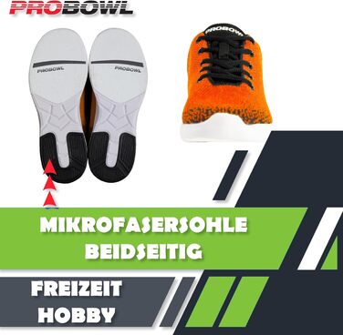 Кросівки для боулінгу EMAX Pro Bowl Taktika (38,5-46) - Чорний, Білий, Оранжевий