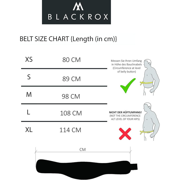Пояс для важкої атлетики BLACKROX G1 – кращий тренувальний пояс для фітнесу, бодібілдингу, пауерліфтингу, тренувань у залі для чоловіків і жінок