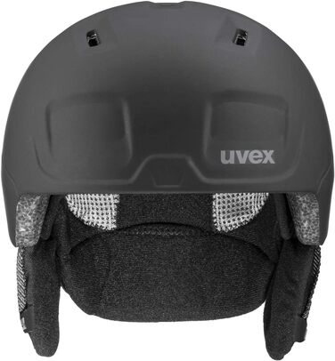 Дитячий лижний шолом uvex heyya pro, чорний матовий, 51-55 см, легкий, регульований розмір, вентиляція