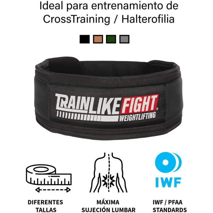 TRAINLIKEFIGHT – Пояс для важкої атлетики та фітнесу, підтримка попереку, для функціональних тренувань і підняття ваги