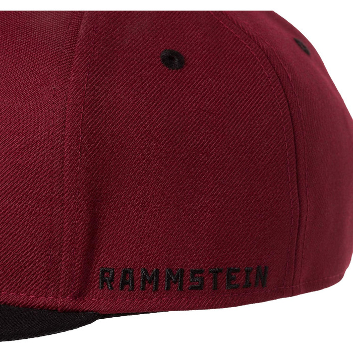 Кепка-снэпбек Rammstein бордового кольору, універсальний розмір