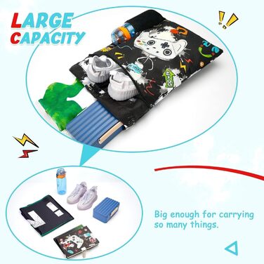 Спортивна сумка для гімнастики WAWSAM з шнурком - 38 × 45 см. Водонепроникна сумка для плавання, пляжу, покупок (для дітей)