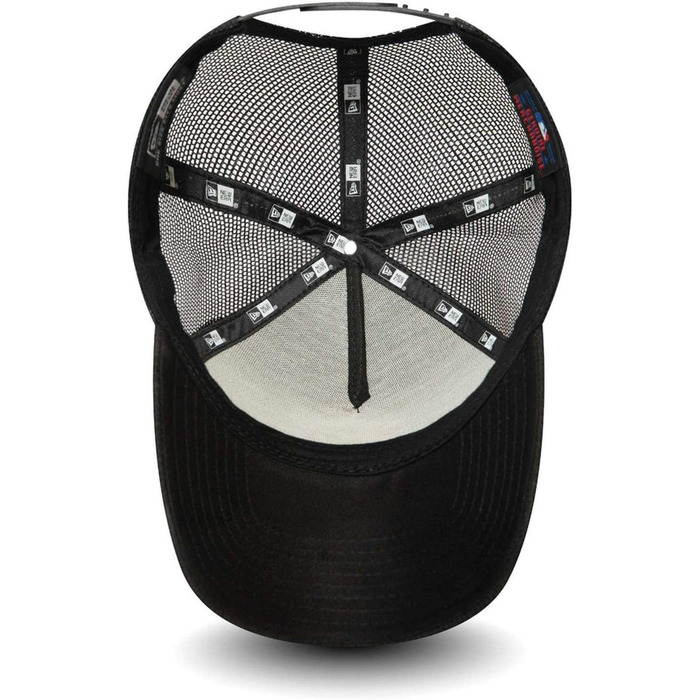 Кепка-тракер New Era Los Angeles Dodgers Camouflage Infill A-Frame Adjustable — чорна з неоново-помаранчевим