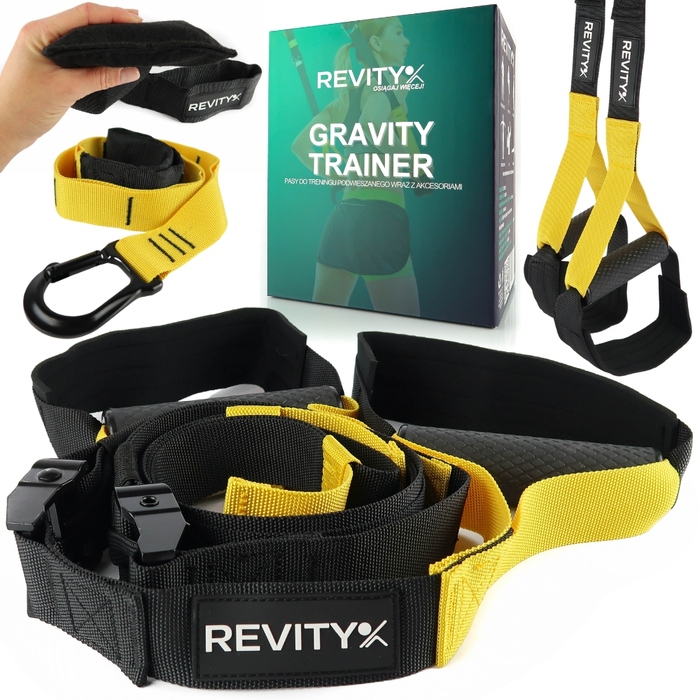 Тренувальна стрічка Revity Gravity Trainer 280 см, 1-160 кг, багатоколірна