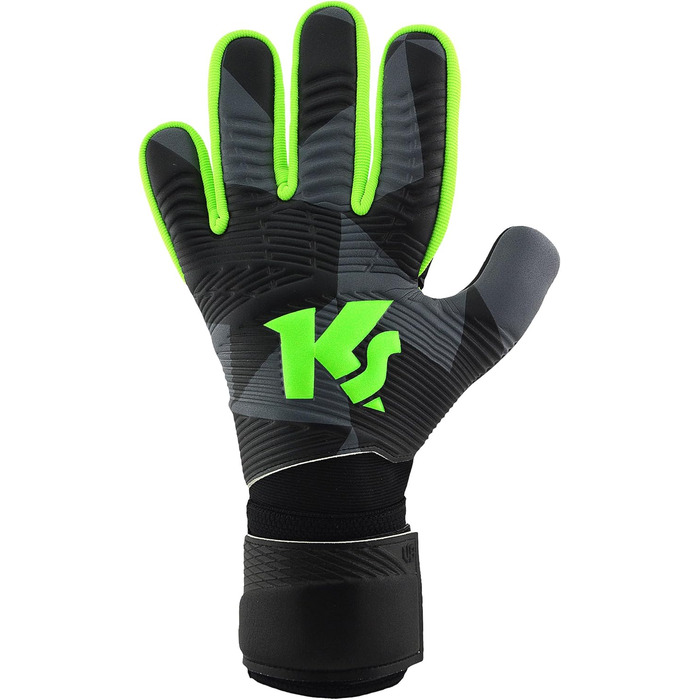 Воротарські рукавички KEEPERsport Varan8 Zone NC без захисту пальців, футбольні унісекс рукавички, 3 мм Black Claw, нова застібка, розміри 4-11
