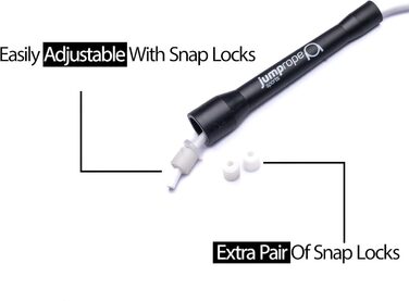 Професійне скакалка для змагань SPEED CHAMPION (діаметр 5 мм, довжина 3 м, регульована) (чорно-біла)