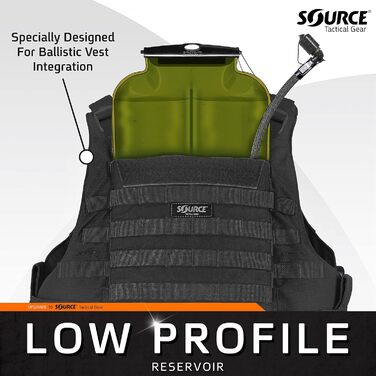 Тактичний гідратор ILPS Armor System з питною трубкою, універсальний розмір, чорний