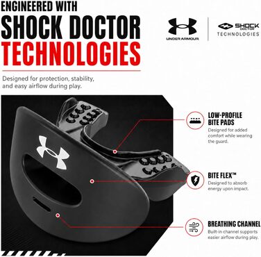 Маска захисна Under Armour Air Mundschutz з ремінцем (біле камуфляжне забарвлення)