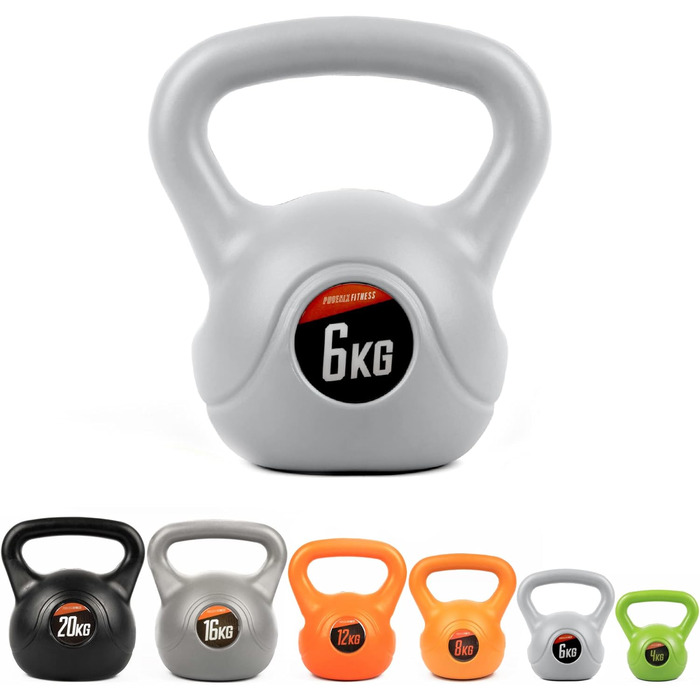 Гиря Phoenix Fitness вінілова для силових і кардіо тренувань, для дому та спортзалу