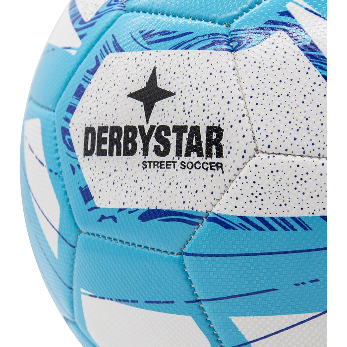 М'яч для вуличного футболу Derbystar Street Soccer, розмір 5, біло-синій, для активного відпочинку