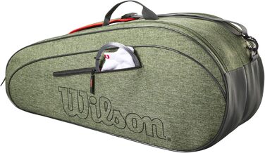 Сумка для тенісних ракеток Wilson Team Heather Green/Grey - професійна, для 6 ракеток