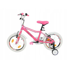 Дитячий велосипед BNB, рожевий, 16 дюймів, з дзвоником та бічними колесами