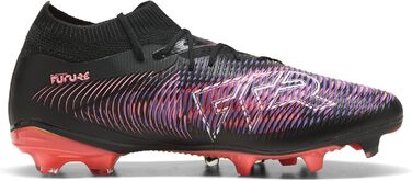 Футбольні бутси PUMA Future 8 Match FG/AG 43 EU, чорно-білі з червоним світінням