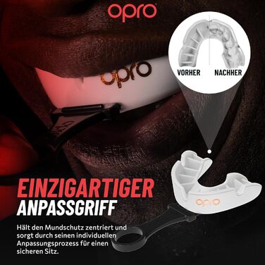 Захист зубів OPRO Bronze – для боксу, єдиноборств, MMA, дорослих та дітей – самоадаптуюча накладна шина для хокею, кікбоксингу, регбі – надійна фіксація – з гарантією від дантиста (білий, дитячий (до 10 років))
