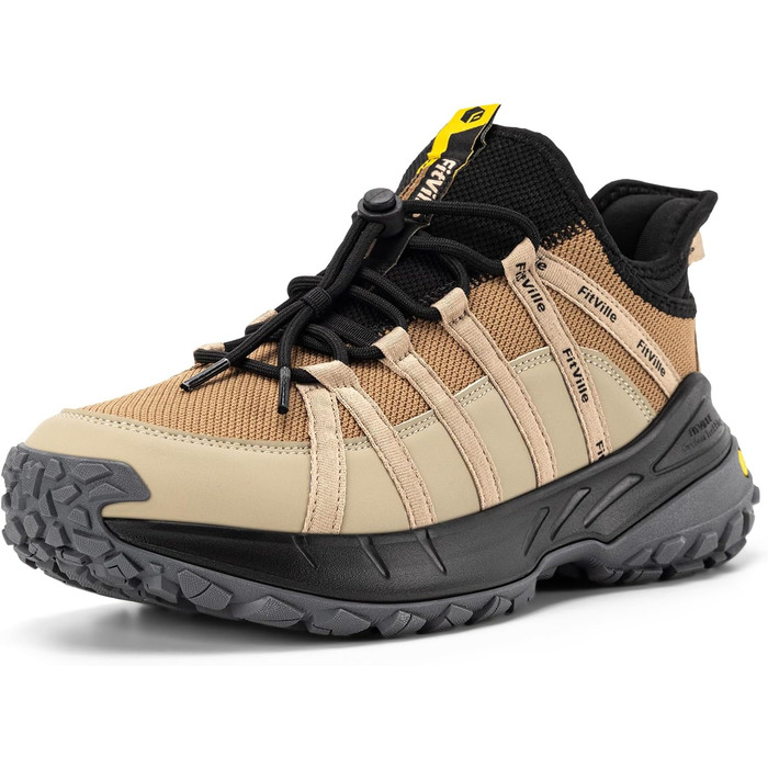 Черевики для трекінгу чоловічі FitVille, широкі, підошва не слизька, зручні, дихаючі, для походів у гори, легкі, кросівки 43 EU, теплі, бежево-пісочні