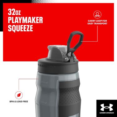 Пляшка для води Under Armour UA Playmaker Squeeze Octane 907 мл, спортивна, пластикова